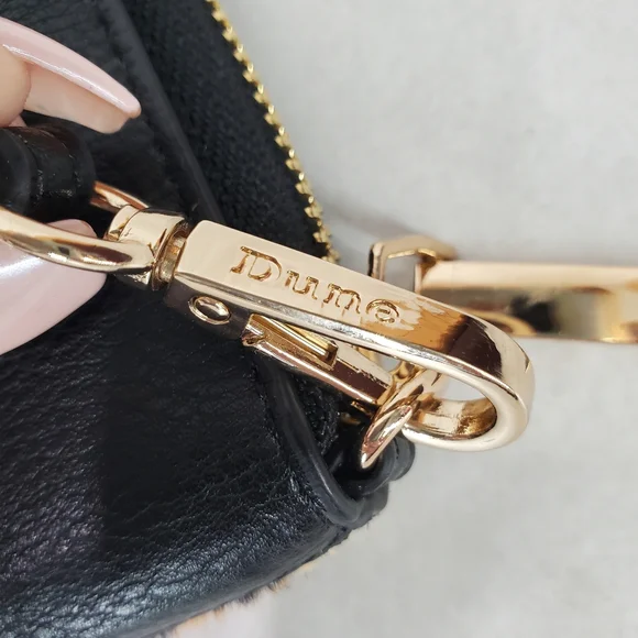 Dune London Wallet Wristlet, Leopard Print, Calf Hair, Strap, Gold Hardware - Picture 8 of 10